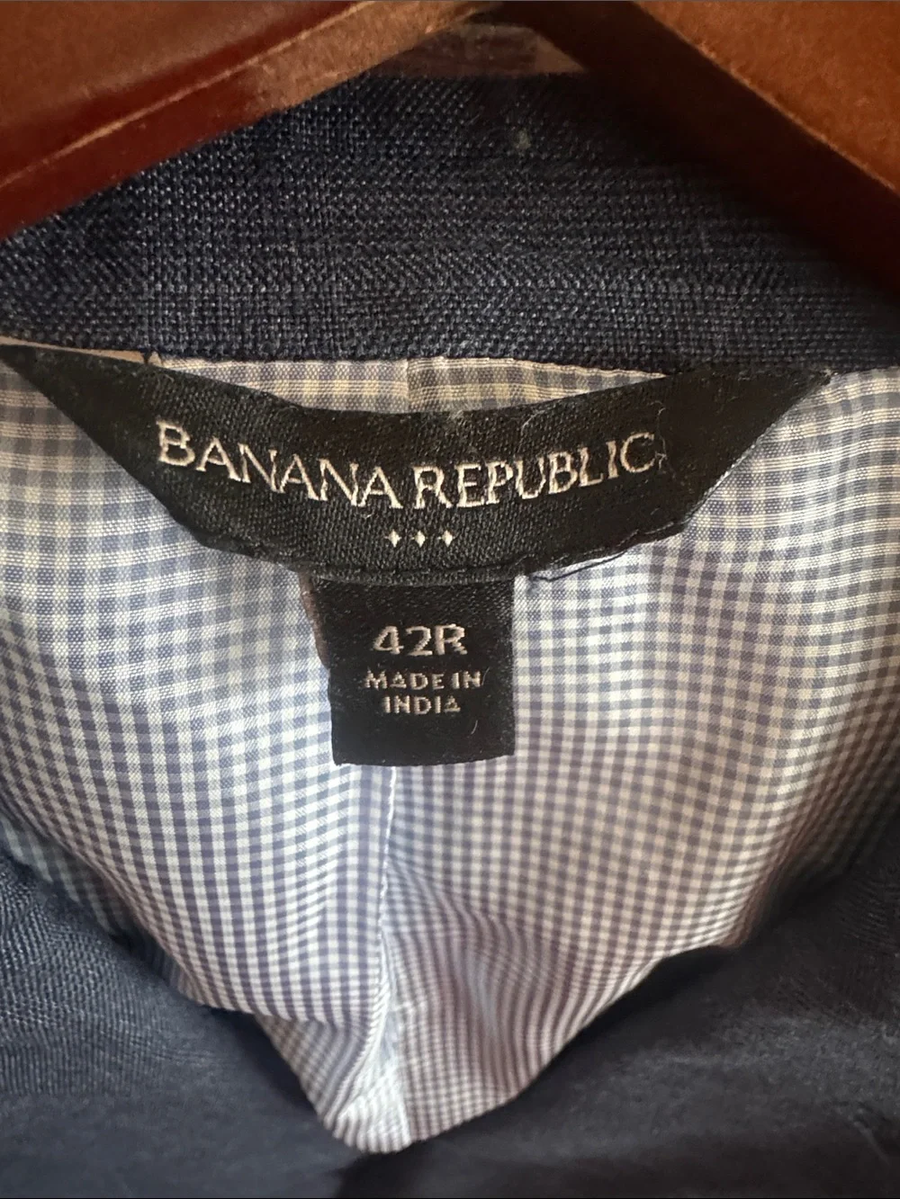 Banana Republic Men's Size 42R Blue Textured Blazer - Classic Tailored Jacket